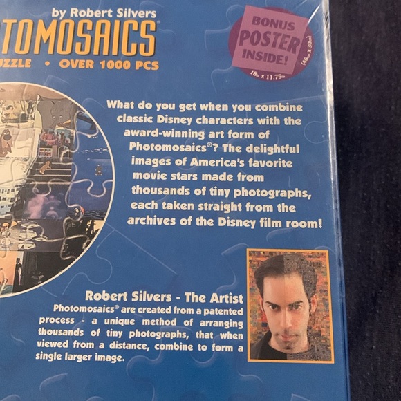 SALE 2/$10 Disney 1000 piece Robert Silvers photomosiacs puzzle Tiger Too. NWT - Picture 4 of 5